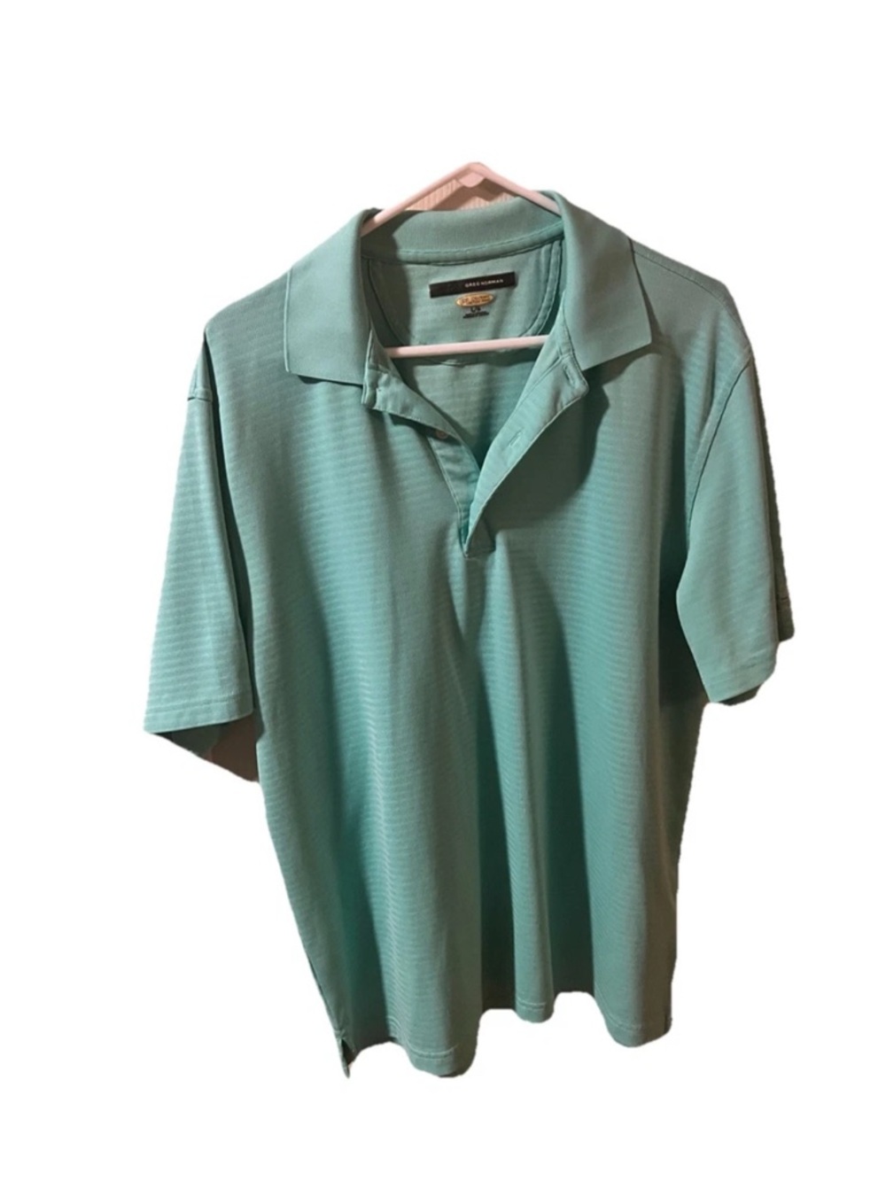 Greg Norman Collection Teal Short-Sleeve Polo size LG
